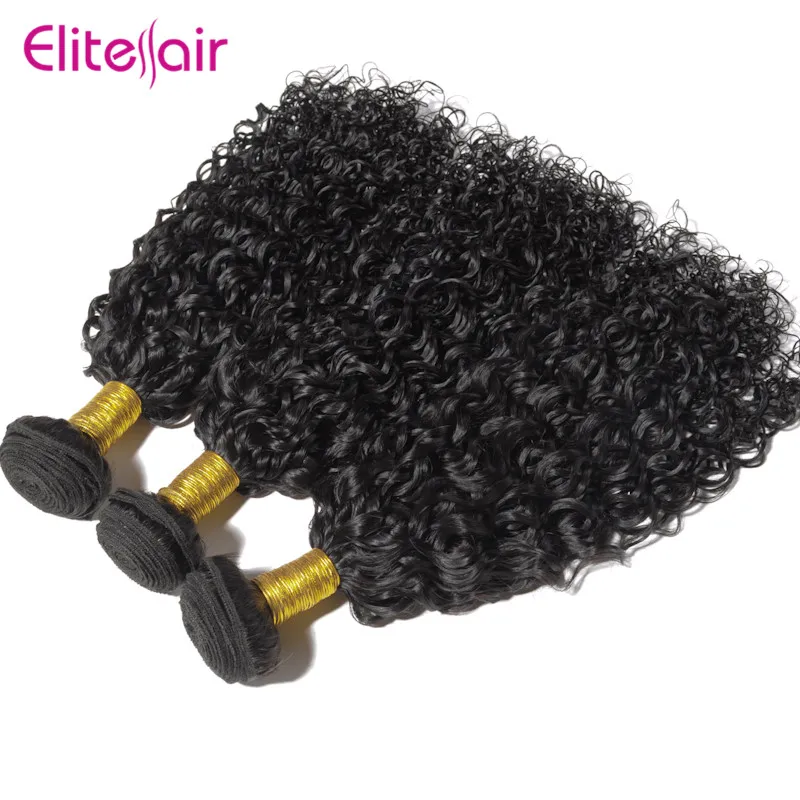 Бразильский Девственные Волосы Курчавые Вьющиеся Волна Пучки 3 пучки 100 г