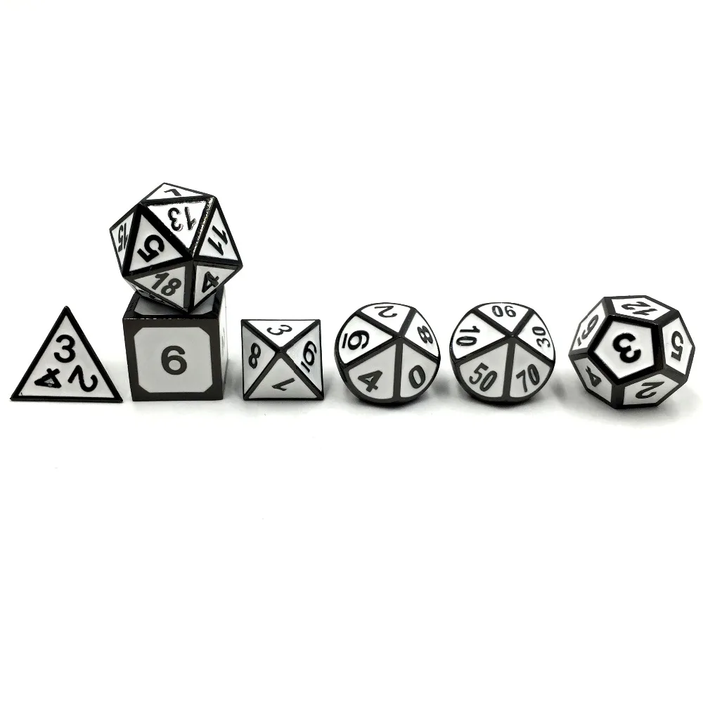 Создайте свой собственный набор игральных костей d4 d6 d8 d10 d % d12 d20 металлические