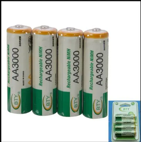 8x AA 3000 1 2 V Quanlity аккумуляторная батарея 3000mAh Ni MH 2A Baterias Bateria Batterie 3000| |