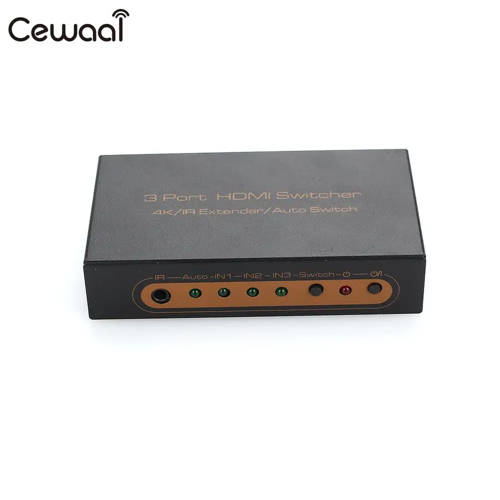 Адаптер HDMI Splitter прочный с отдаленных Управление коммутатор видео 3 Порты и