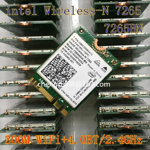 Intel двухдиапазонный 2 4 ГГц беспроводной N 7265 7265NGW 7265BN wifi NGFF карта 300 Мбит/с 4.0BT|intel dual