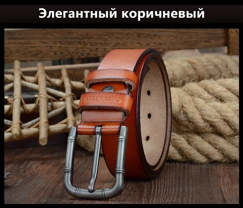 COWATHER ремни для мужчин Новое поступление мужской ремень из натуральной коровьей кожи мужской ремень высокого качества Сплав булавка пряжка мужские ремни XF025