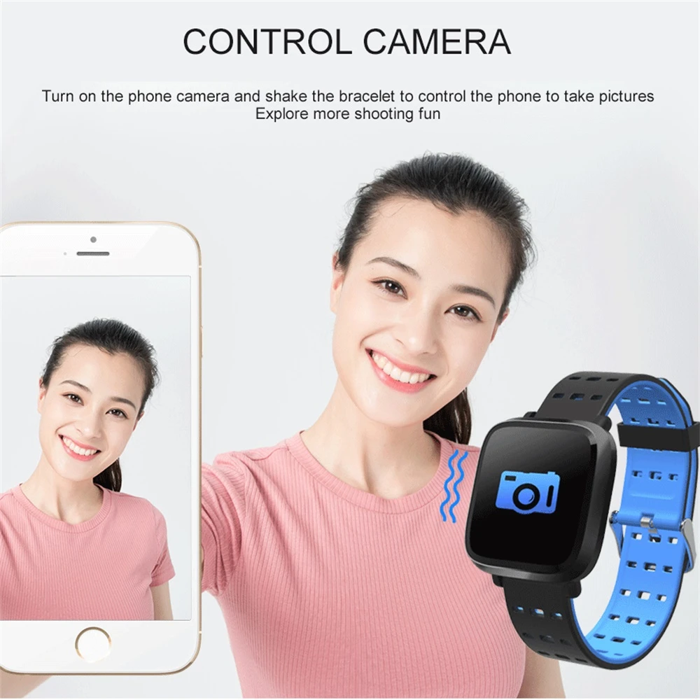 Smart Watch Men IP67 WaterProof Fitness Bracelet Activity Tracker Metal Case Heart Rate For Android IOS | Электроника