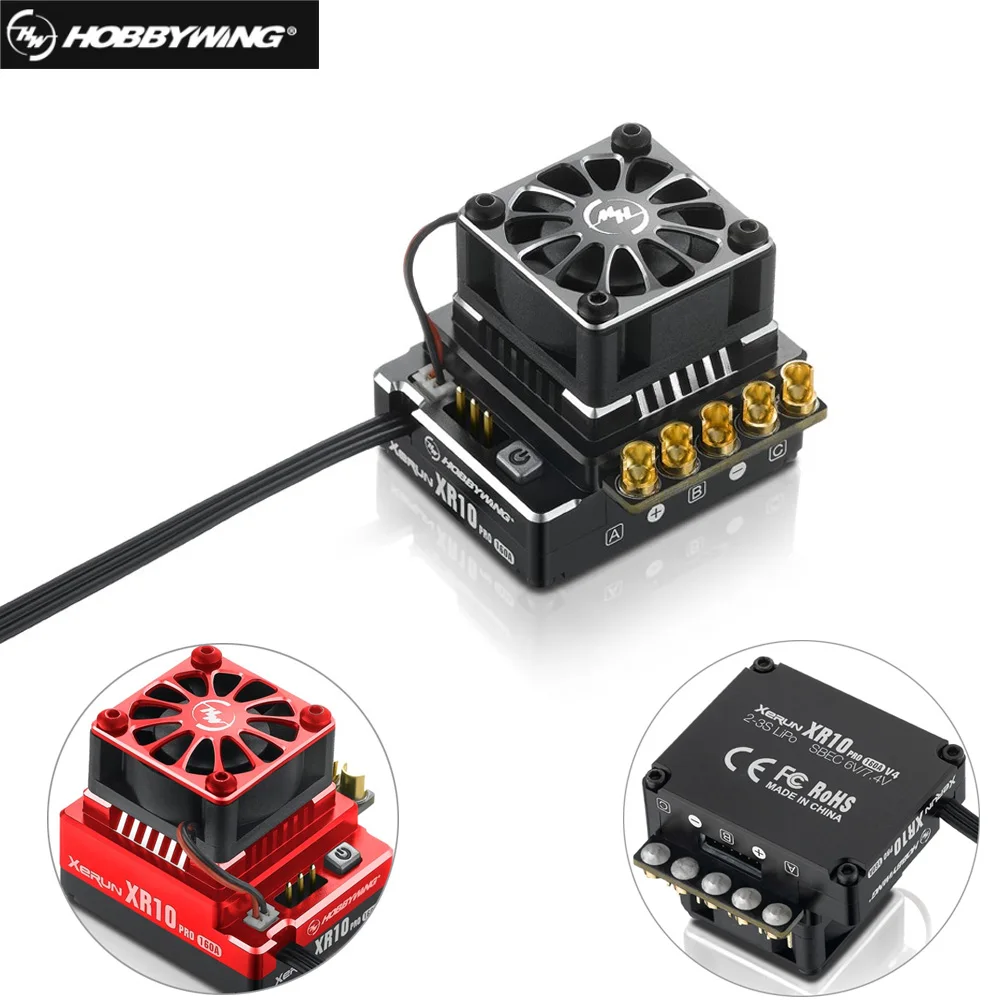 Бесщеточный контроллер скорости Hobbywing XERUN XR10 PRO 160A с датчиком движения для RC 1/10