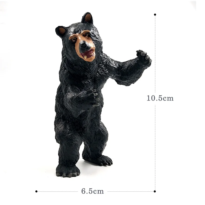 Имитация леса черный Мишка Saber toothed lion модель диких животных цельная экшн-фигурка