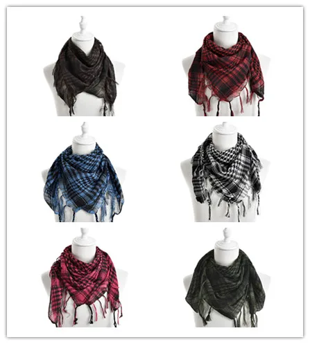 Новинка унисекс женский мужской Клетчатый арабский сетчатый шейный Keffiyeh 6 видов