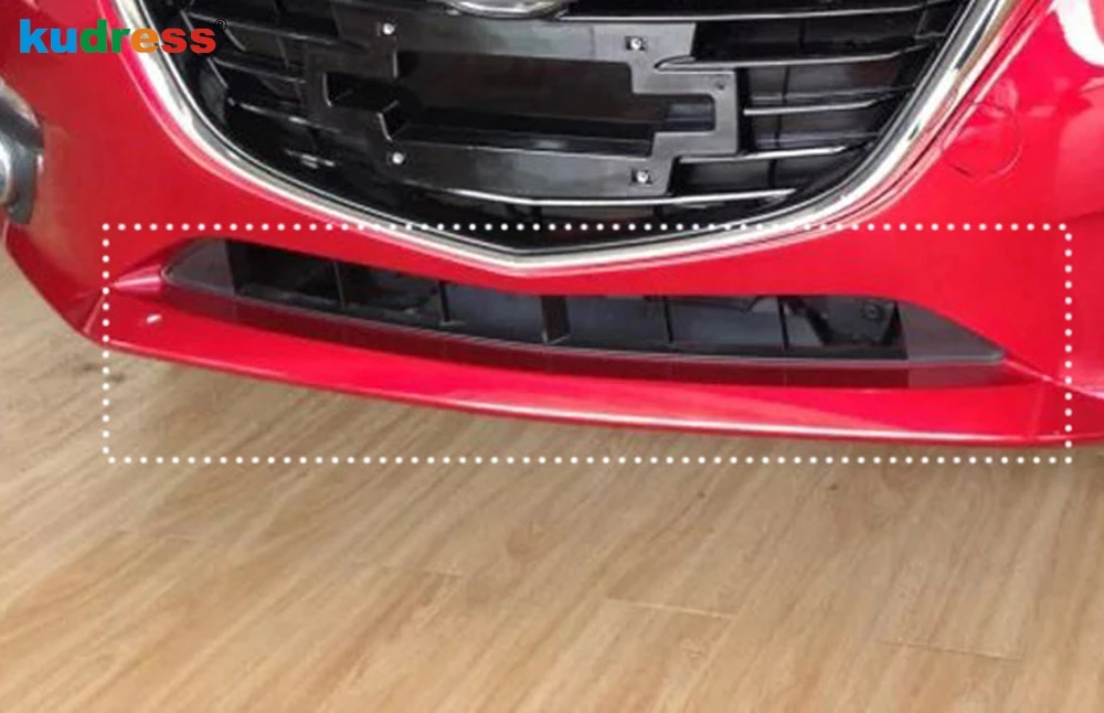 Для Mazda 3 Axela 2014 2015 2016 ABS Хромированная передняя нижняя Центральная решетка гриль