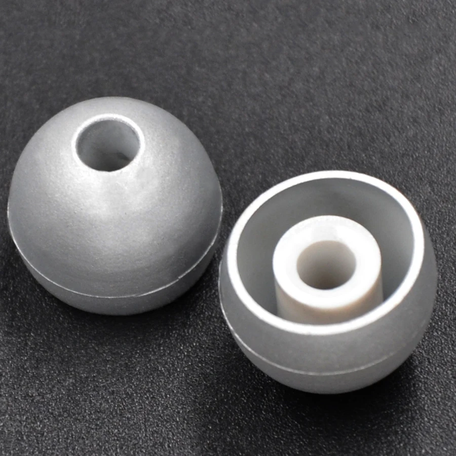 3 Pairs(6pcs) L M S In-Ear Silicone Ear Tips Metal Coated Earbuds Earphone Case Tip Universal Hat Sleeve for KZ Headset | Электроника