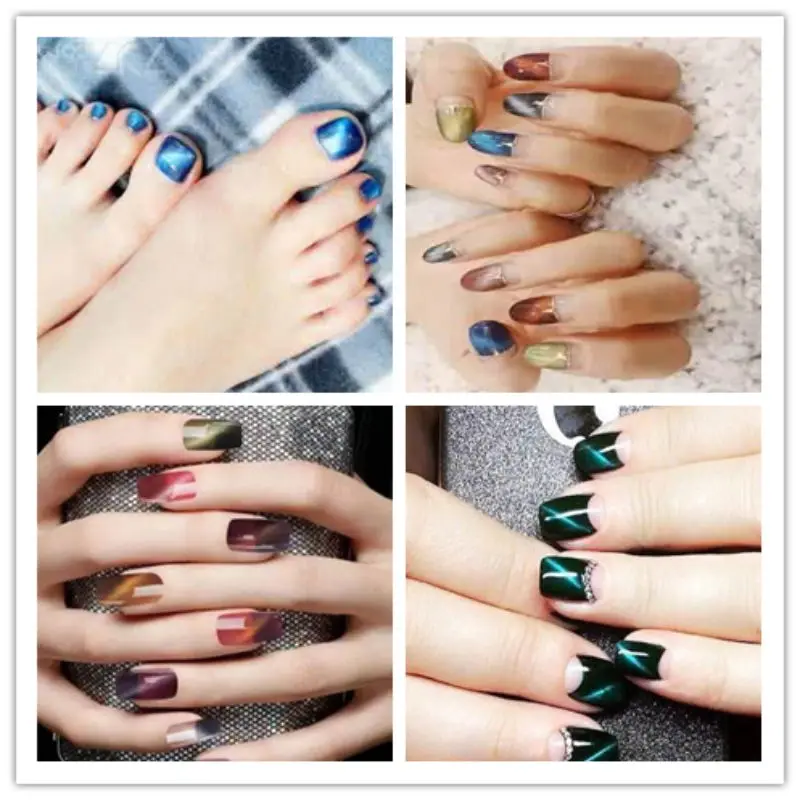 Зация Хамелеон Гели для ногтей с сияющими блестками лак Магнитная Лаки Цвет