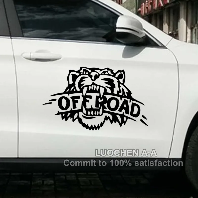 

Tiger OFF ROAD Car Stickers Creative Funny Decoration Decals For SUV Jeep 4WD Doors Windshield Auto Tuning Styling Vinyls D25