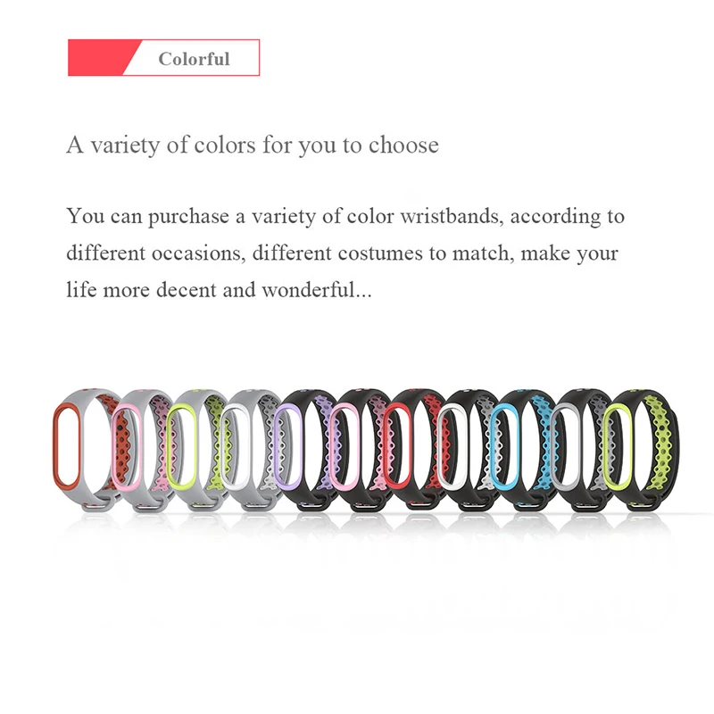 Новейшая мода MIband 3 ремешок дышащий спортивный для запястья dule color sweatproof Замена