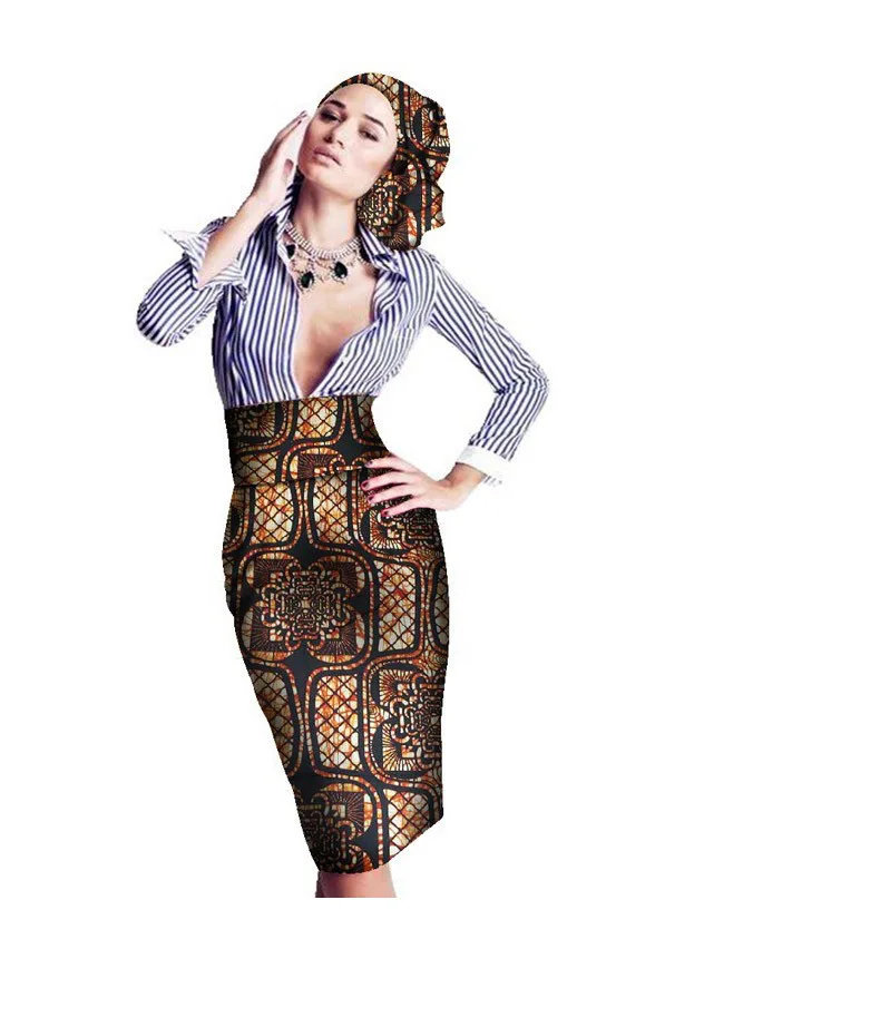 Африканская восковая юбка с принтом Дашики плюс размер традиционная африканская