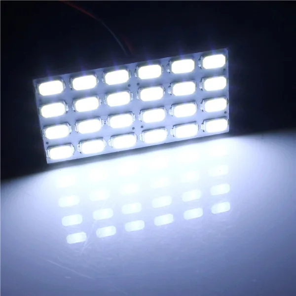 Лучшая цена T 10 24 светодиодный 5730 световая панель SMD чистая белая автомобильная