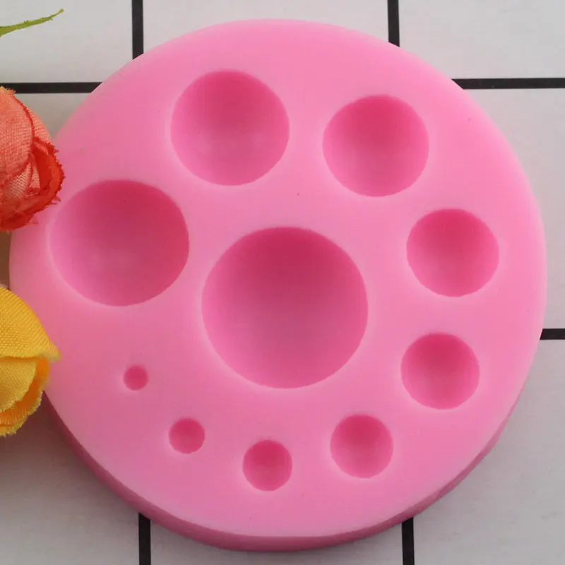 3D полукруглая бусина силиконовая форма для помадки украшение торта формы