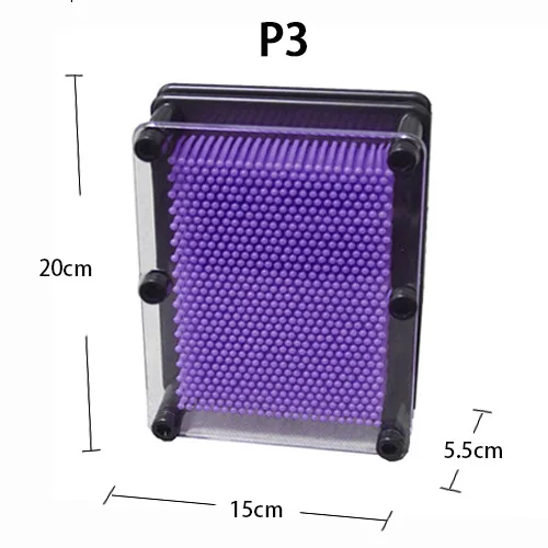 Purple P3 Детские Поделки 3D клон отпечаток из штырьков живопись Новинка забавные гаджеты Интересные детские игрушки декорация для дома подарок на день рождения - Цвет: Purple P3