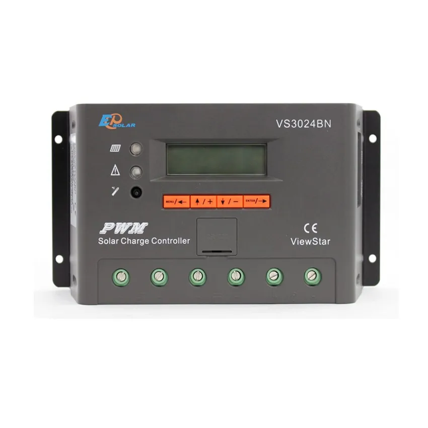 

EPSOLAR VS3024BN 30A ViewStar VS3024BN 12V 24V Авто EP PWM регулятором солнечного заряда контроллер ЖК-дисплей Дисплей