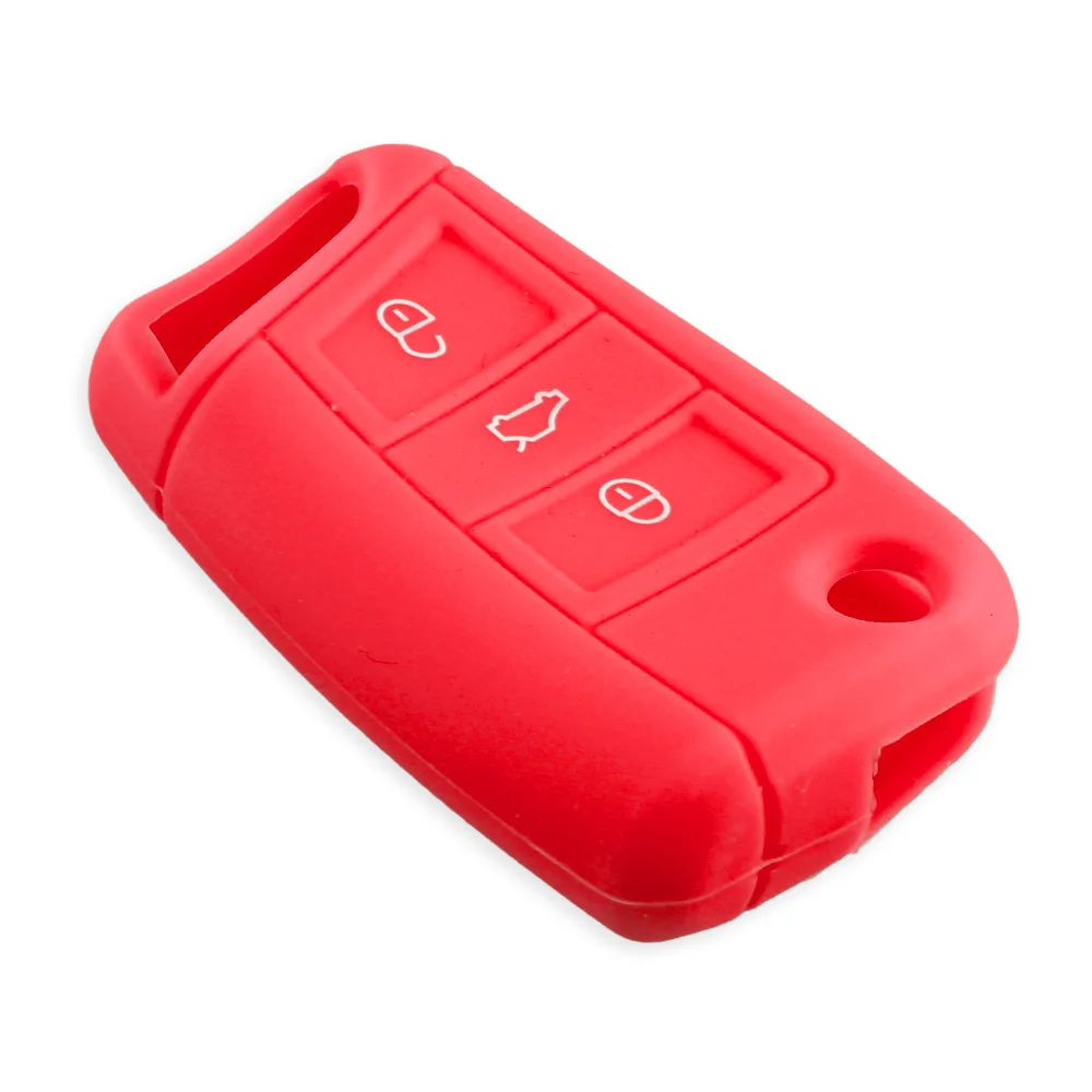 Силиконовый чехол для ключей DANDKEY 3 кнопки VW Volkswagen Polo Golf 7 Magotan Passat B8 Tiguan Skoda Octavia A7 Fob