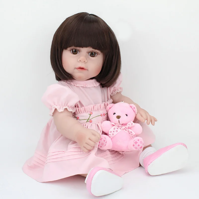 KAYDORA Reborn Baby Doll полностью силиконовая 17 дюймов коллекционные реалистичные куклы детские игрушки для девочек новогодние модные игрушки