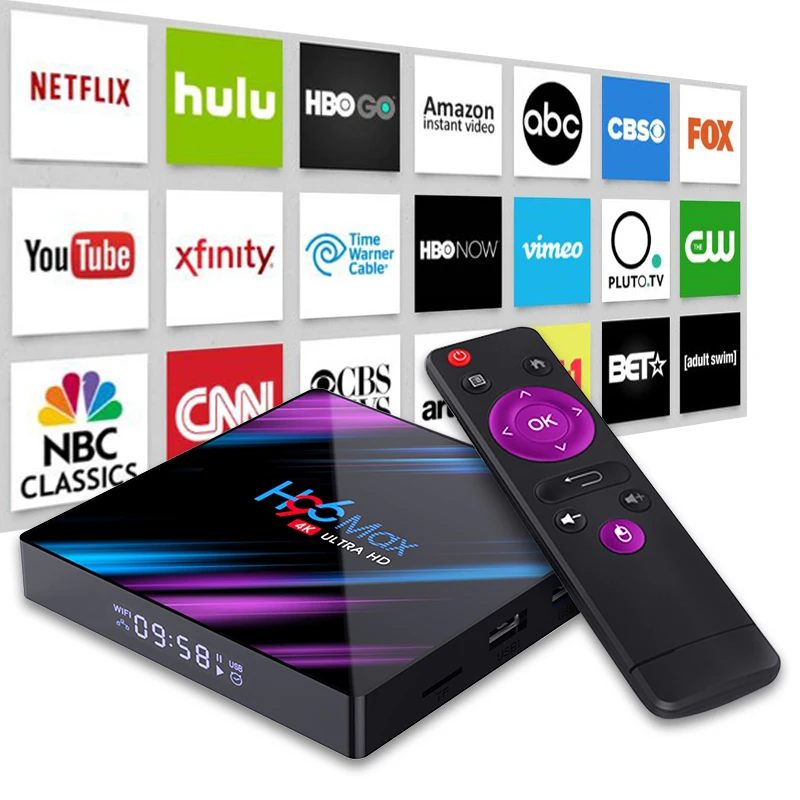 Set top TV Box 4G DDR3 USB 3,0 Bluetooth 4,0 Android 9,0 9 оs 4K 4096x2160 H96 Смарт пятиядерный ГП Mali-450 RK3318 GPU 2,4 г/5G