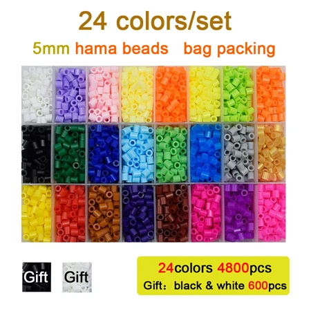 without tools DOLLRYGA 5 мм Хама бусины головоломки 24 цвета 5400 шт./компл. Perler бусины 3D головоломка обучающая игрушка для плавe плавкий предохранитель головоломки Pegboard - Цвет: without tools