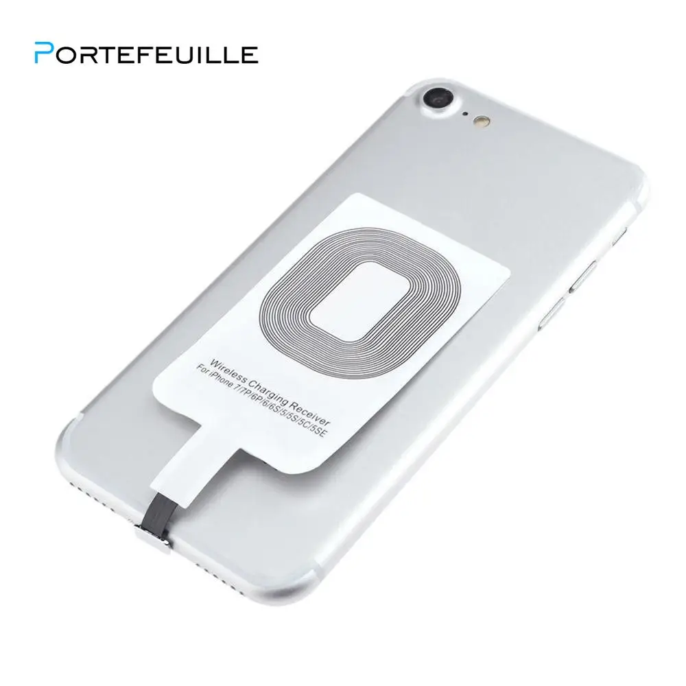 Универсальное беспроводное зарядное устройство Protefeuille приемник для iPhone 6 7 Plus