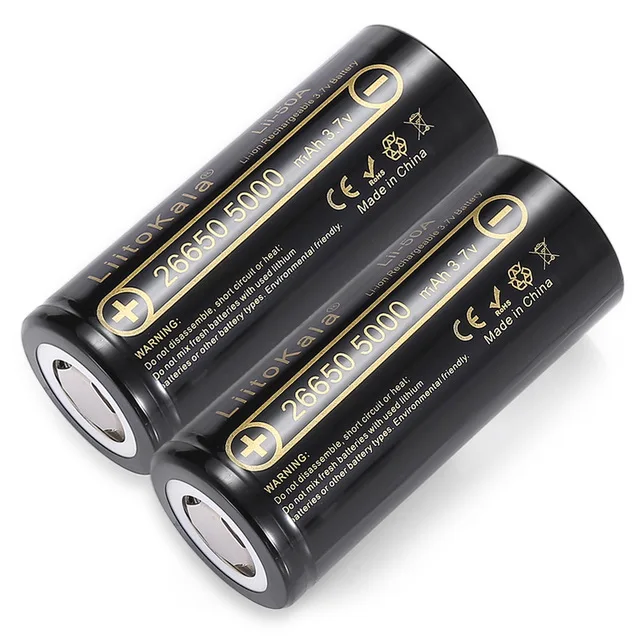 Liitokala Lii-50A 26650-50A 5000mAh 26650 Li-ion 3 7 v аккумуляторная батарея для фонарика 20A 6 V