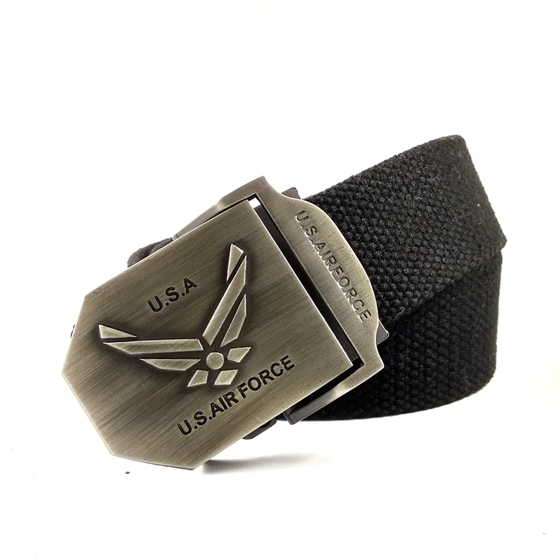Retail wholesale Thicken Canvas belt With USA Air Force LOGO Buckle metal Fashion Cinto Masculino Lona | Аксессуары для одежды