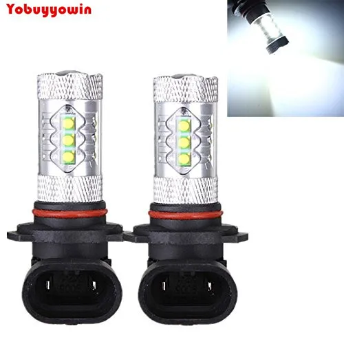 

2pcs 9005 HB3 80W Cree Chips LED Projector High Power White Car Auto DRL Daytime Running Lights Fog Lamp Bulb DC12V