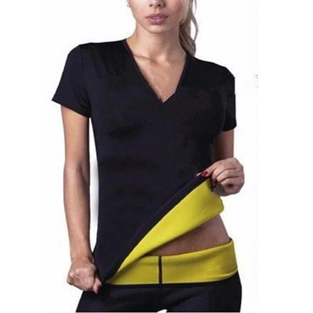 

Women Vest Control Elastic T-shirt Stretch Neoprene Top Slimming Vest Body Shaper