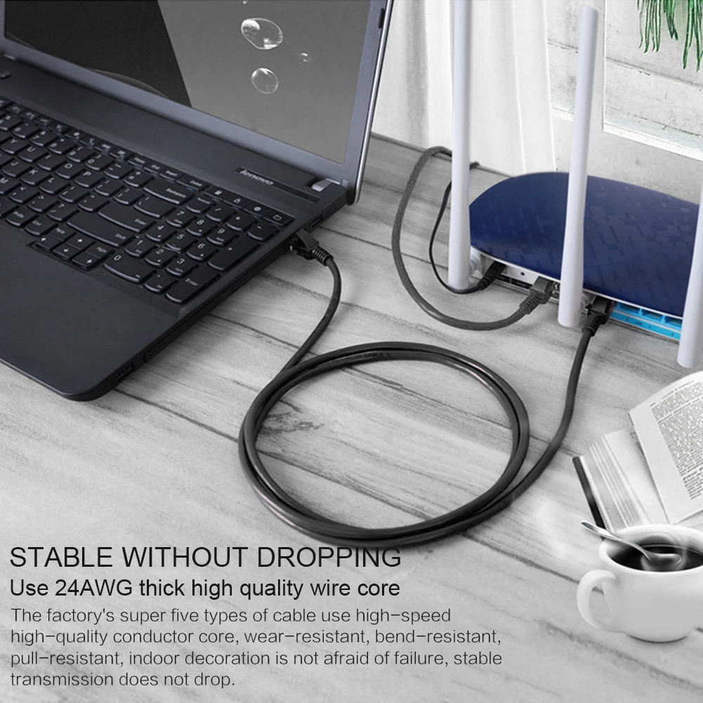 Blcak CAT 5e RJ45 8 жильный медный Ethernet кабель локальной сети оптовая продажа чипов с