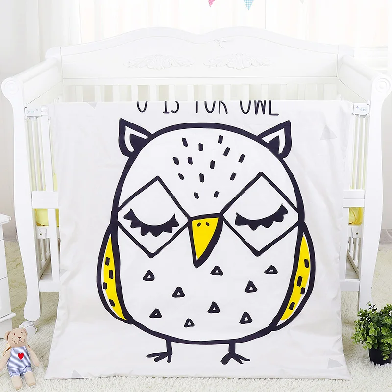 120*150 см детское одеяло хлопковое с изображением лебедя совы кролика медведя лисы