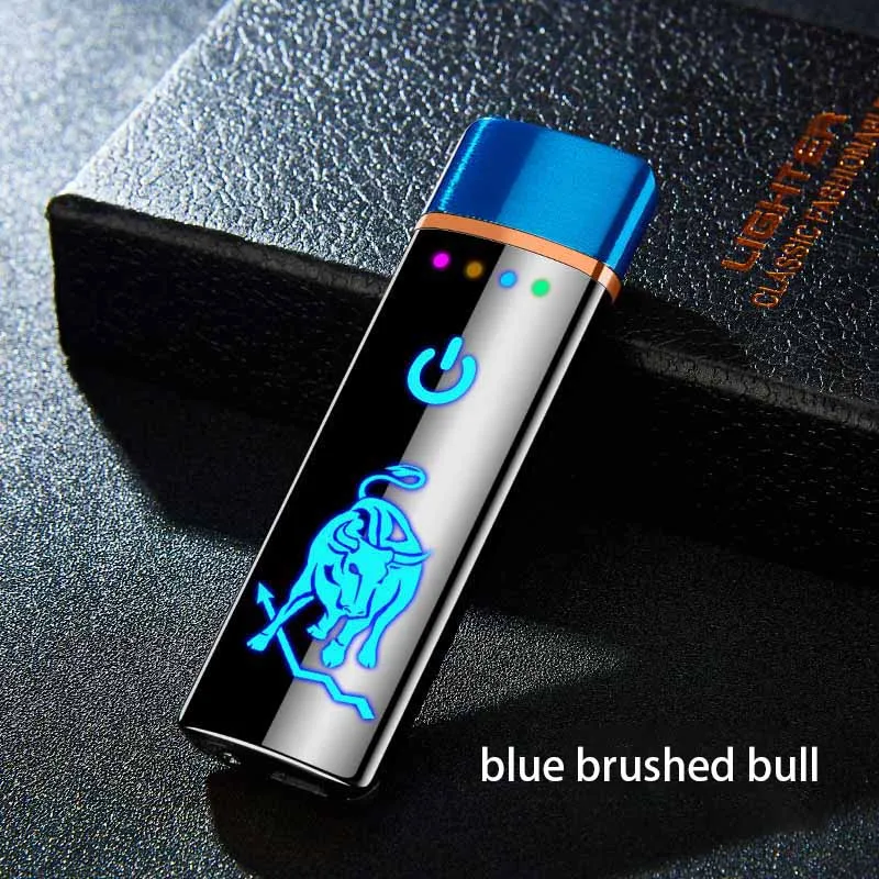 USB зажигалка для сигарет Электронная турбо трубка изогнутая полноэкранная