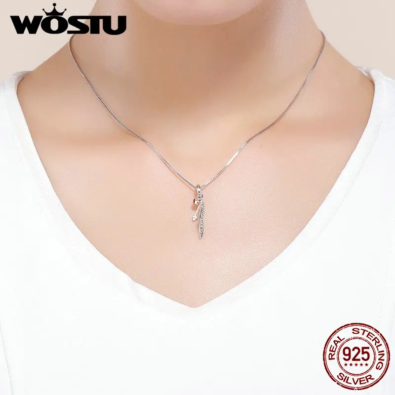 Женский классический браслет WOSTU ювелирное изделие из стерлингового серебра 925