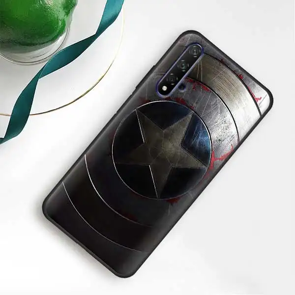 002 Черные силиконовые чехлы Marvel с супергероями Мстителями для Huawei Honor Y5 Y6 Y7 Y9 Y9 P30 Pro Honor 20 Pro, чехол для телефона - Цвет: 002