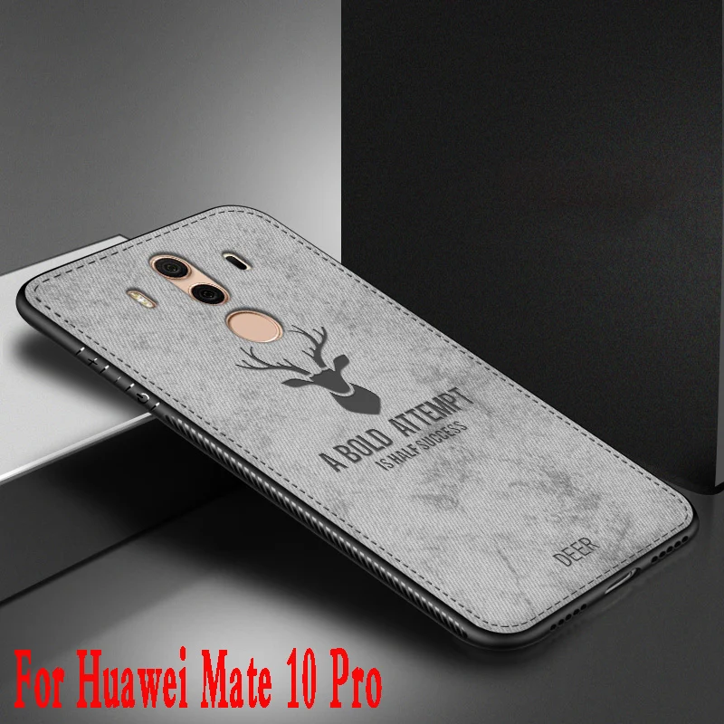 Чехол для Huawei Mate 10 pro тканевый чехол с рисунком mate10 задняя крышка Силиконовый