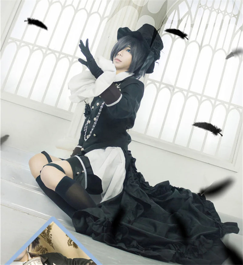 Аниме Косплей Черный Дворецкий Ciel Phantomhive Костюм Хэллоуин вечерние костюмы на