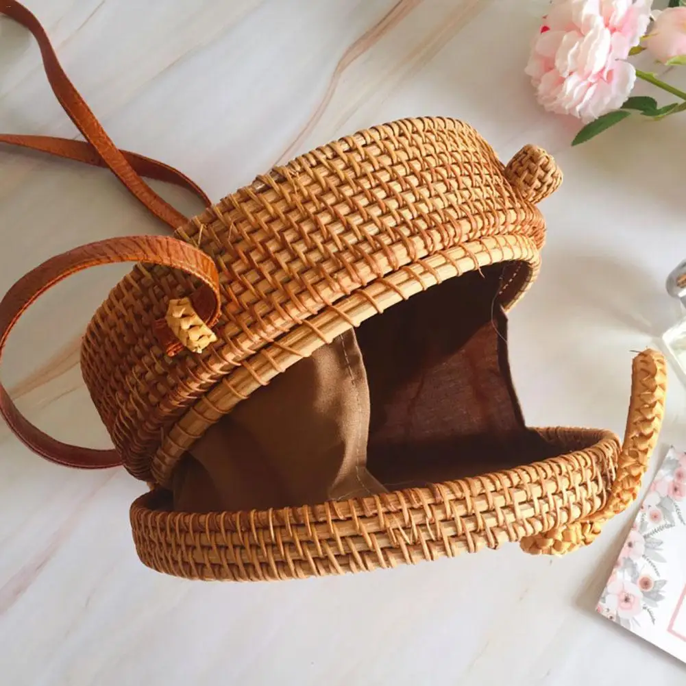 Женская винтажная плетеная Сумка из ротанга ручной работы в богемном стиле с