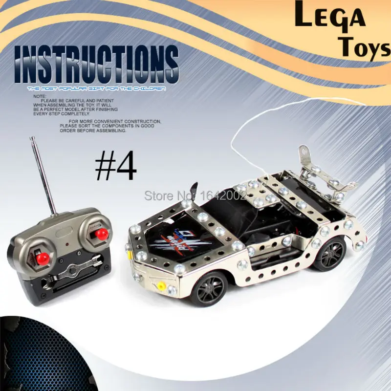 4CH Радиоуправляемый автомобиль металлический сборный мини скоростной гоночный
