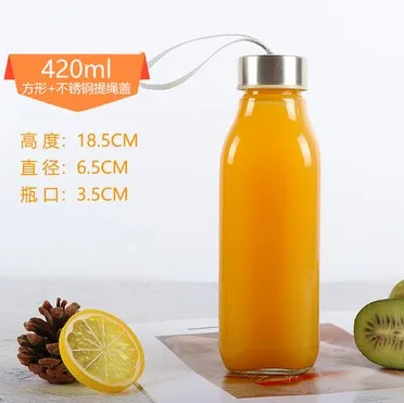 420ml Креативные холодные бутылка для чая бутылочка для сока напитка Camellia milk бутылка для чая ферментация бутылка - Цвет: 420ml