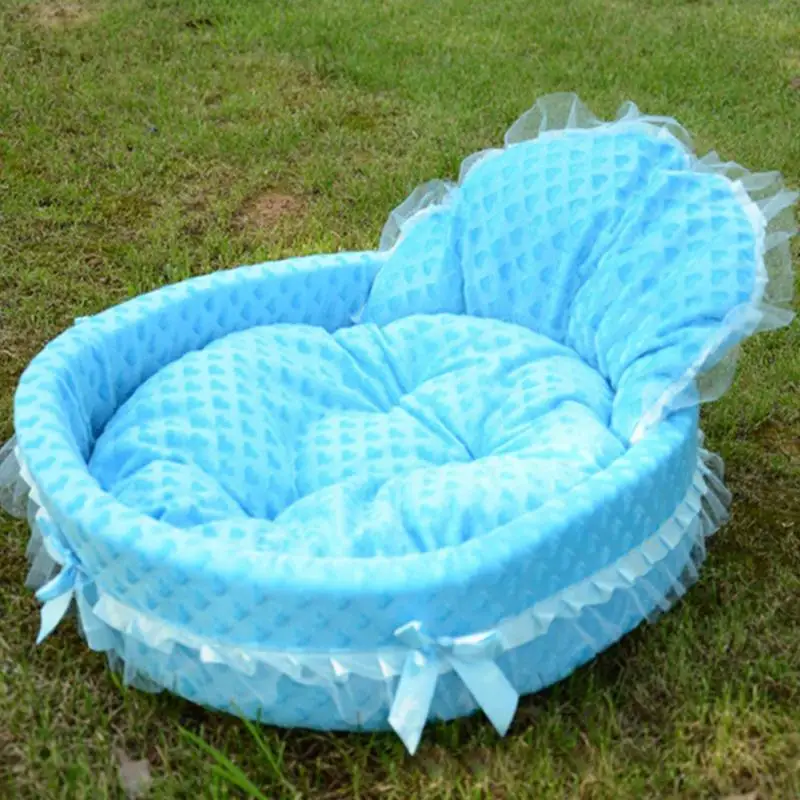 Круговой дом для собак кружева принцесса щенок Дом домашнее животное кружево