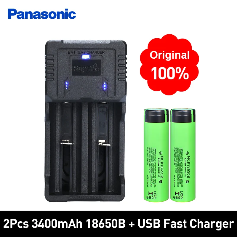 Литий ионный аккумулятор Panasonic NCR18650B 100% в 3 7 мАч|Перезаряжаемые батареи| |