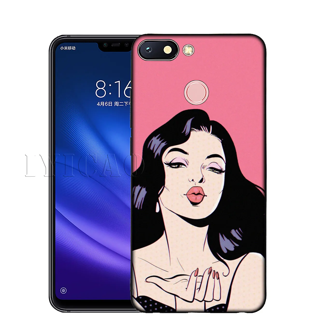 IYICAO Vintage Pop Art Crying Girl Sad Soft Phone Case for Xiaomi Mi 10 9 9T CC9 CC9E 8 SE A3 Pro A1 A2 Lite 6 pocophone f1 |