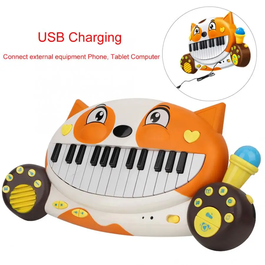 Usb зарядка Дети Малыш игрушка электронная клавиатура детские развивающие Обучающие пианино игрушки музыкальные детские игрушки
