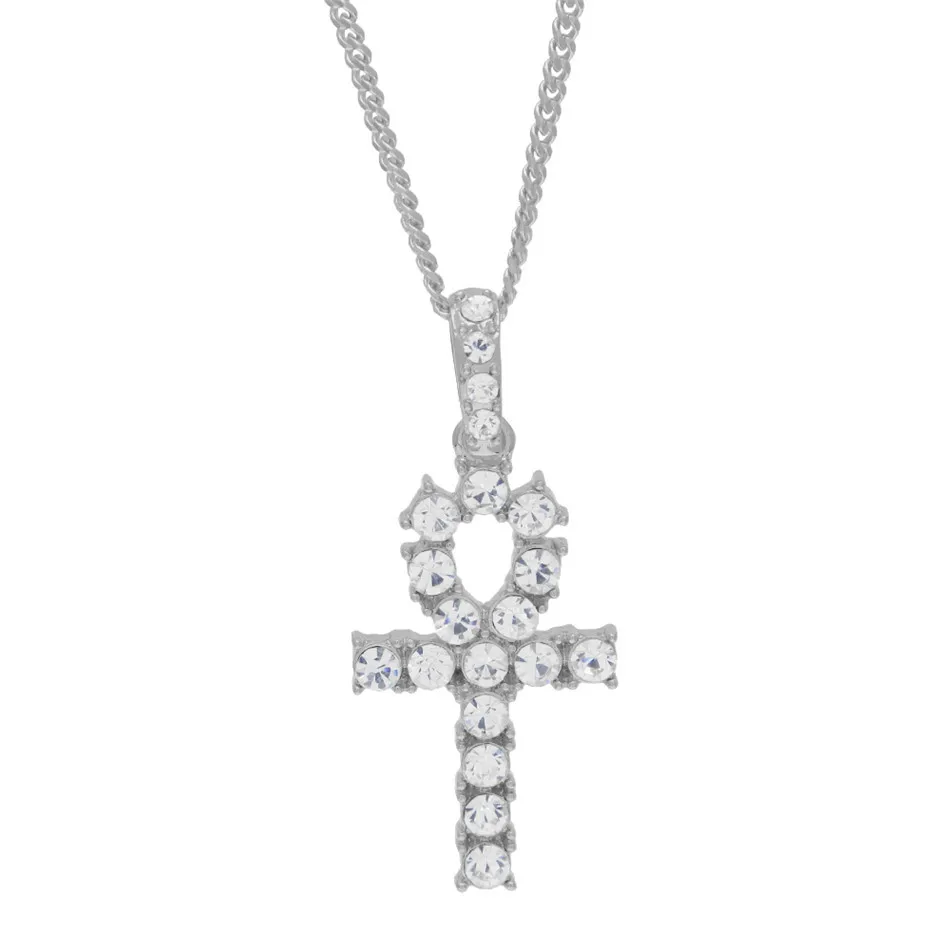 UWIN ожерелье АНК Египетские украшения хип-хоп стиль Iced Out Bling Стразы ключ к жизни египетский крест кулон с теннисными цепями