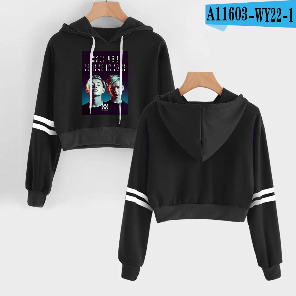 Marcus and Martinus Navel Hoodies Hip Hop New Casual Fashion women Hoodies Outwear High Street Marcus& Martinus Sexy Sweatshirt