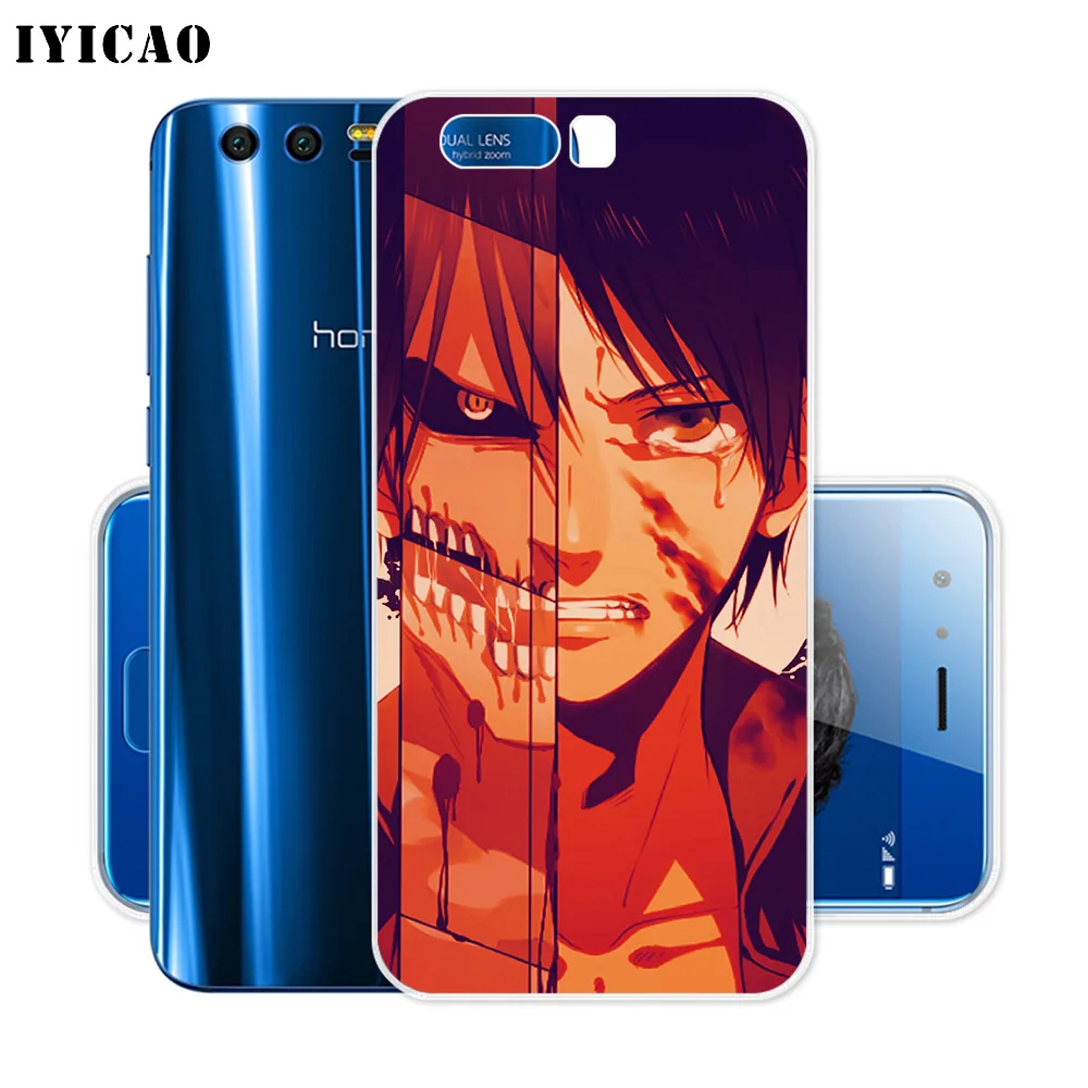 Мягкий силиконовый чехол IYICAO Eren Jaeger для Huawei Y9 Y7 Y6 Prime 2018 Honor 8C 8X 8 9 10 Lite 7X 7C 6A 7A