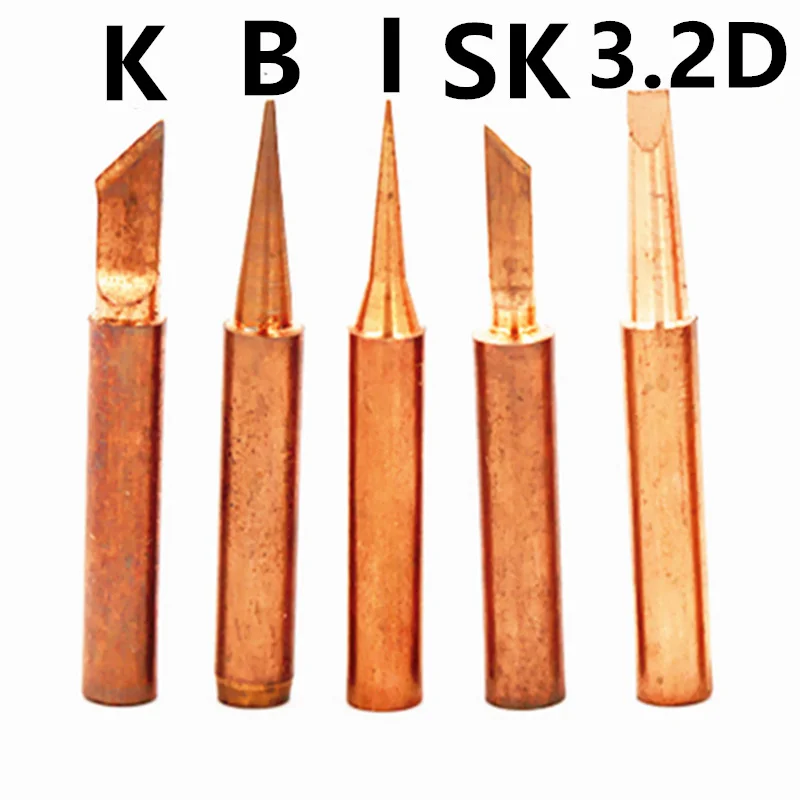 

SZBFT Mix type 900M-T DIY pure copper Soldering tip welding sting For Hakko 936 FX-888D Saike 909D 852D+ 952D