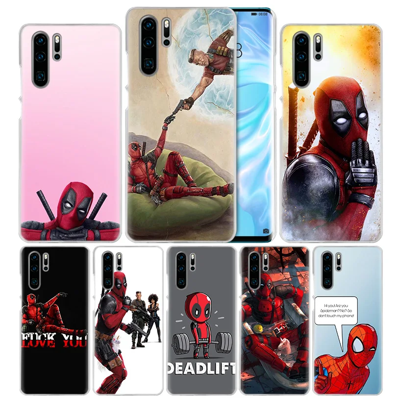 Чехол Дэдпул паук-человек для huawei P20 P Smart Z Plus P30 P10 P9 P8 mate 10 20 lite Pro жесткий чехол для телефона pc Coque