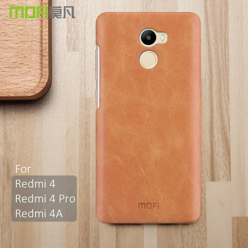 Redmi 4 Pro чехол MOFI оригинальный PC кожаный для Xiaomi твердый переплет 4A Дело Капа Coque