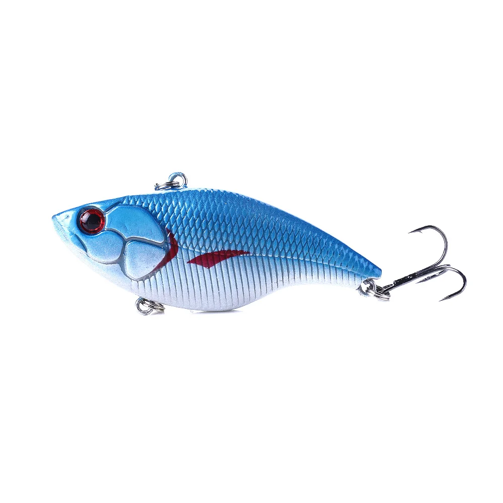 YUZI 1 шт VIB Рыбалка приманки 7 5 CM-18 г вибрации Vibe Rattle крючки Пластик воблер 4 цвета